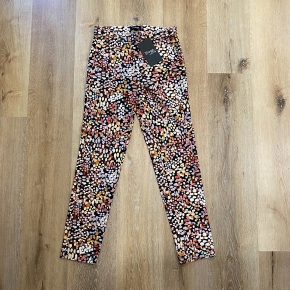 Orange Fashion Village Womens Small Patterned Skinny Jeans Small NWT